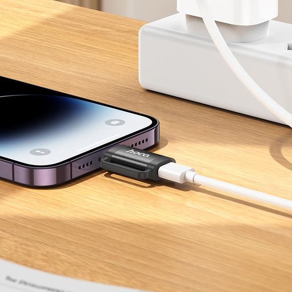 Переходник Hoco UA31B OTG Lightning male to Type-C female Black | Зображення 3