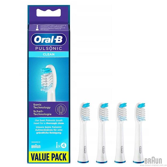 Насадки для електричної зубної щітки BRAUN Oral-B Pulsonic Clean SR32C (4) | Зображення 1