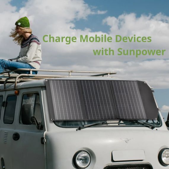 Сонячна портативна станція Bresser Mobile Solar Charger 120 Watt USB DC Зарядна сонячна станція | Зображення 6
