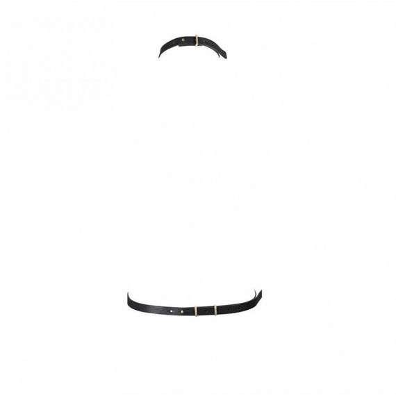 Портупея MAZE Bijoux Indiscrets з нашийником та одним перетином, чорна Sex Aura | Зображення 1