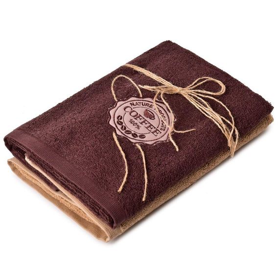 Набір рушників IDEIA 88020 Україна 40*70  махрове полотно Коричневий