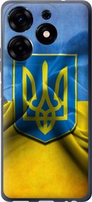 Чехол на Tecno Spark 10 Pro Флаг и герб Украины 1 "375u-3022-17620"