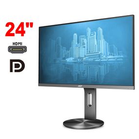 Монитор AOC I2490PXQU / 24" (1920x1080) IPS / 1x HDMI, 1x DP, 1x VGA, 2x Audio, 4x USB 3.0 / 2x 2W / VESA 100x100 б/у