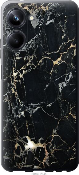 Чехол на Realme 10 Pro Черный мрамор "3846u-2945-17620"