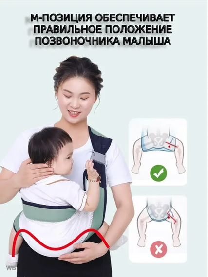 Дихаюча перенесення для новонароджених Слінг Baby Sling | Зображення 3