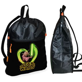 Рюкзак-мешок для обуви,спортивной формы Йода Star Wars детская сумка для сменки с расширителем (01244)