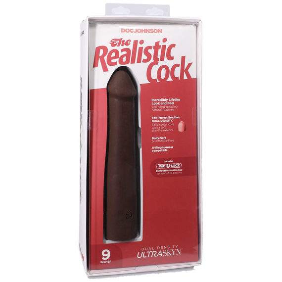 Фалоімітатор Doc Johnson The Realistic Cock ULTRASKYN - 9 Inch Chocolate Sex Aura | Зображення 7