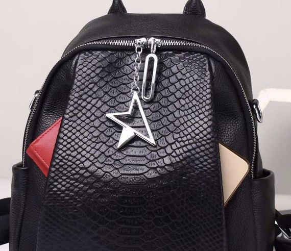 Стильний жіночий рюкзак шкіряний міський з ременцем 3551 | Зображення 2