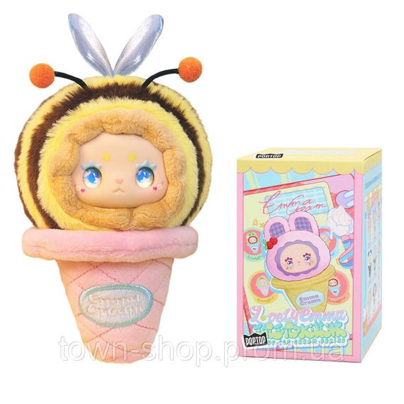 Коллекционная мягкая игрушка с кольцом Мороженко Pop Top MJ-000095 Lucky Emma серии "Scoop Ice Cream"