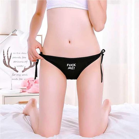 Жіночі трусики на зав'язках "Fuck Me" S-M-L – Еротична білизна