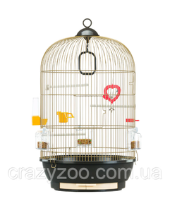 Клітка для канарок та маленьких птахів Ferplast Diva Antique Bras коричнева Ø 40x65 см 51056802