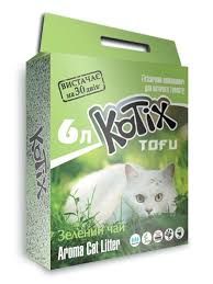 Наповнювач для котячого туалету Kotix Тофу Green tea Соєвий грудкувальний 2.55 кг (6 л).  6 л