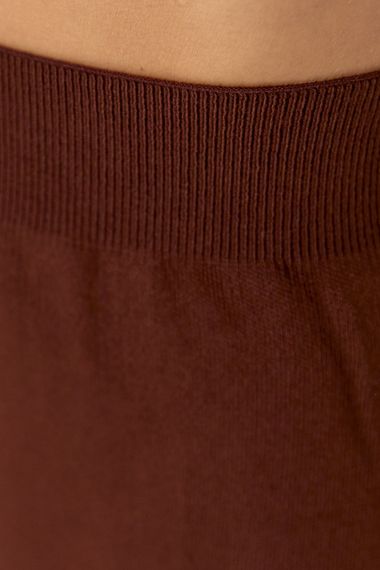 Тепла в'язана спідниця міді - коричневий цвет, ONE SIZE (є розміри) | Зображення 3