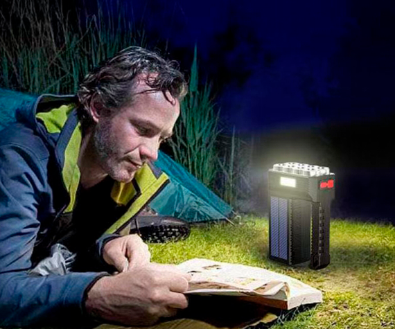 Прожектор (ліхтар) світлодіодний на сонячній батареї XPRo Solar Power 8Led/USB водонепроникний чорний (XPRo-8Led-USB_460) | Зображення 7
