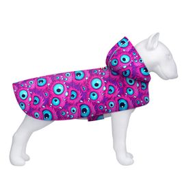 Дощовик-накидка з капюшоном для собак WAUDOG Clothes, малюнок "Око монстра", XXS, А 23-26 см, B 30-36 см, С