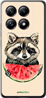 Чохол на Xiaomi 14T Pro Єнотик з кавуном "4605u-3806-2448"