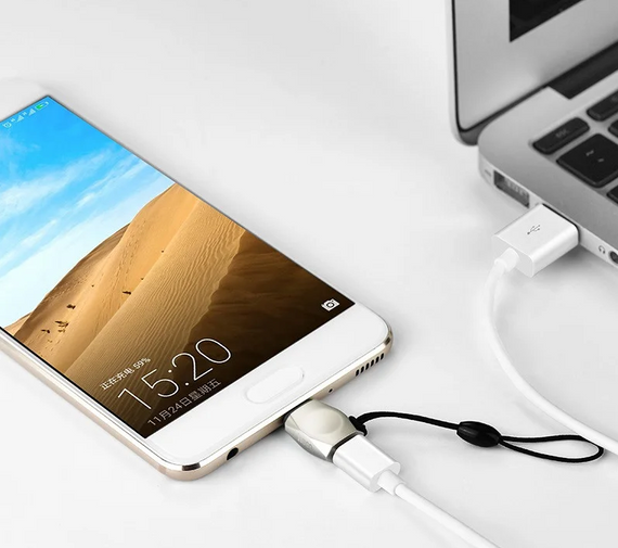 Адаптер Hoco UA9 OTG перехідник USB 3.0 Type - C to USB - Silver | Зображення 2