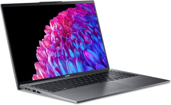 Ноутбук Acer Swift Go 16 SFG16-72 16' 3.2K OLED, Intel U5-125H, 16GB, F512GB, UMA, Lin, сірий (NX.KY9EU.001) | Зображення 4