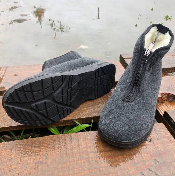 Зручне робоче взуття для чоловіків, Утеплені чоботи осінь зима, Чоловіче полегшене взуття WD-11 | Зображення 1