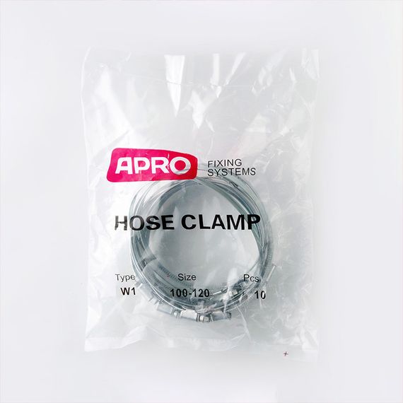 Хомут червячный оцинкованный W1 40-60мм (пач 50шт) APRO | Зображення 3