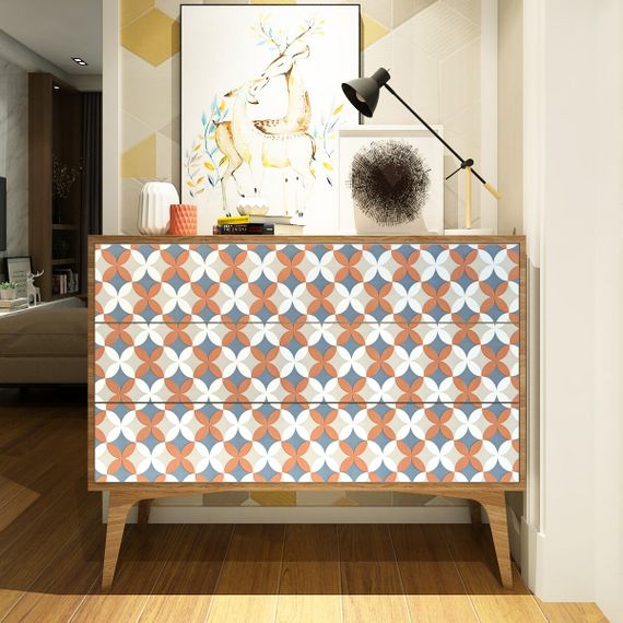 Самоклеюча плівка оранжеві квіти 0,45х10м SW-00001220 | Зображення 4