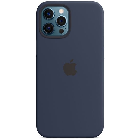 Чохол Silicone Case Original Full Cover для Apple iPhone 12 Pro Max Синій / Deep navy