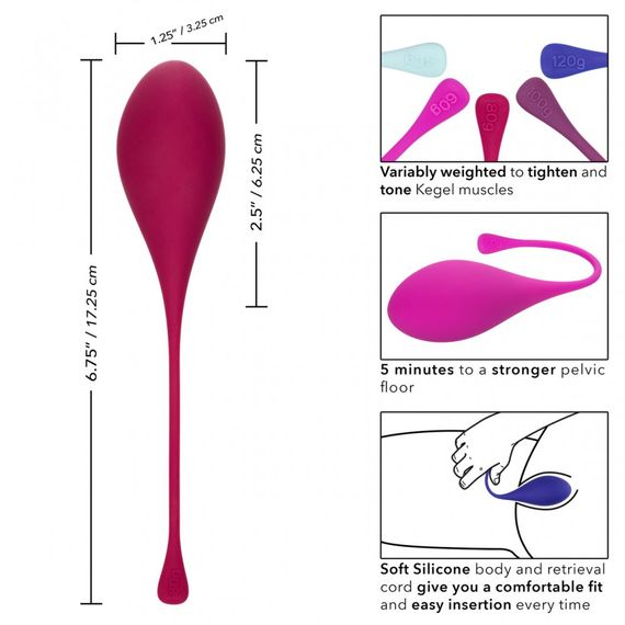 Набір вагінальних кульок California Exotics Kegel Training 5-Piece Set | Зображення 3