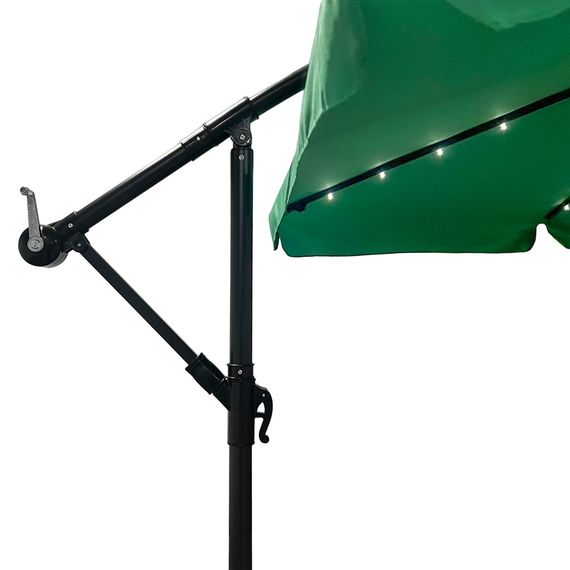 Парасоля садова з підсвіткою LED зелена Bonro B-7218LP 3м 6 спиць | Зображення 4