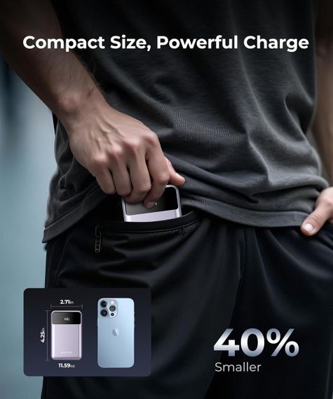 Повербанк JOYFAR Power Bank 30000mAh 65W со встроенными кабелями | Зображення 3