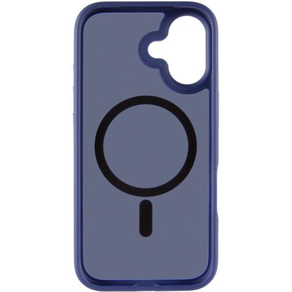 TPU+PC чохол Metal Buttons with MagSafe для Apple iPhone 17 (6.3") Синій / Navy Blue | Зображення 2