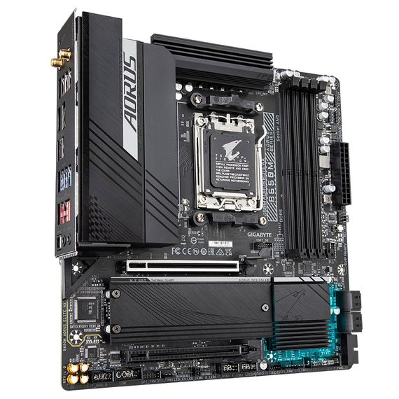 Материнська плата Gigabyte  B650M AORUS ELITE AX sAM5 B650 4xDDR5 M.2 HDMI DP mATX (B650M_AORUS_ELITE_AX) | Зображення 1