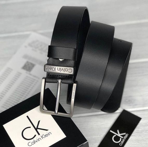 Ремінь шкіряний Calvin Klein Чорний | Зображення 2
