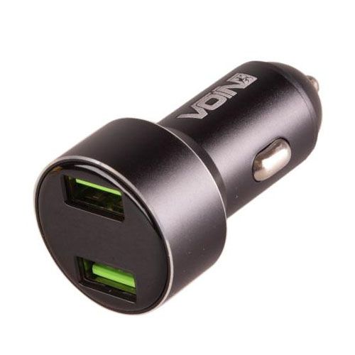 Автомобільний зарядний пристрій VOIN C-31209BK, 2USB (12/24V - 5V 3,1A) + вольтметр | Зображення 3