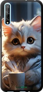 Чохол на Huawei P Smart S Білий кіт "5646b-1813-2448"