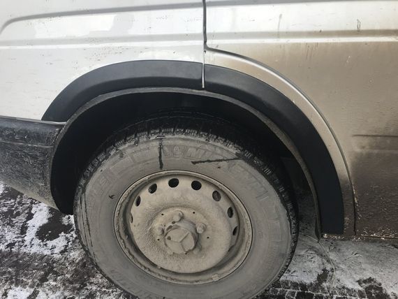 Накладки на арки (6 шт, чорні) для Mercedes Sprinter 1995-2006 рр | Зображення 3