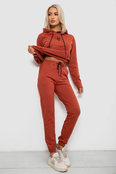 Спортивный костюм женский двухнитка, цвет терракотовый, 214R1419-003 | Зображення 2
