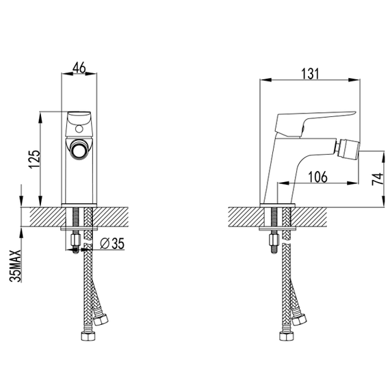 Змішувач для біде Corso 9620500 | Зображення 1