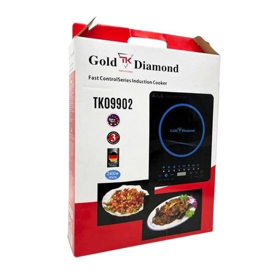 Індукційна плита одноконфоркова 2400Вт, Gold Diamond TK09902 / Настільна елетрична плита / Електроплита з сенсорним управлінням | Зображення 6