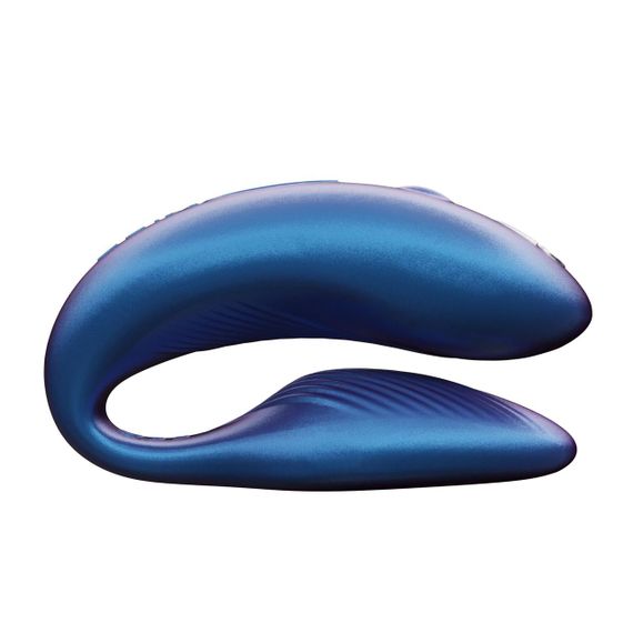 Смарт-вибратор для пар We-Vibe Chorus Cosmic Blue, сенсорное управление вибрациями сжатием пульта | Зображення 2