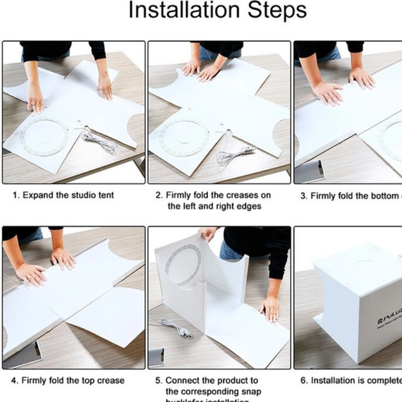 Куб для предметної зйомки, Світловий фотобокс підсвічуванням для предметної зйомки   знижка | Зображення 4