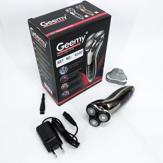 Электробритва для мужчин Gemei, Аккумуляторная бритва с фирменным лезвием, Мужская бритва на батарейках WP-85 | Зображення 5