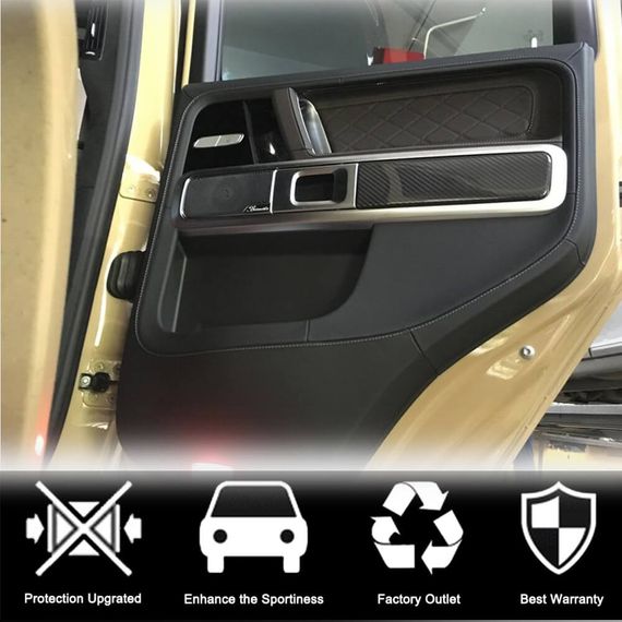 Накладки на двері в салоні (Сухий карбон) для Mercedes G сlass W463 2018-2024 рр | Зображення 1
