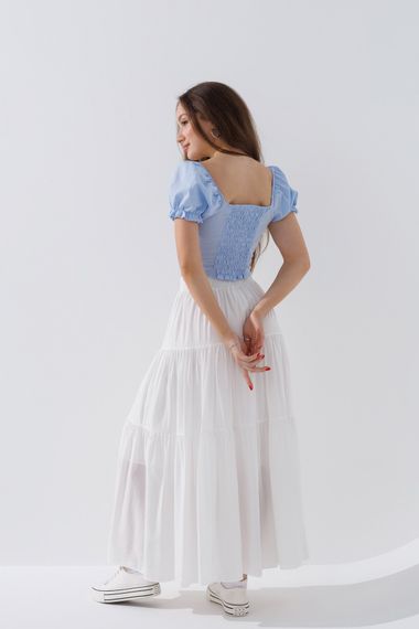 Спідниця однотонна жіноча 3301 One Size Білий shop (2000990509857) | Зображення 3