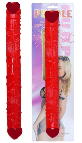 Подвійний фалоімітатор Boss Series: Flexible Double Dong Red, BS6700090 sexstyle