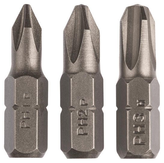 Біти Bosch набір: PH1, PH2, PH3, 25мм (2.609.255.964) | Зображення 1