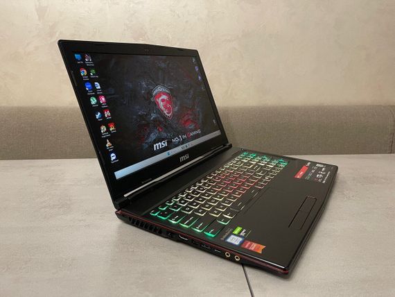 Игровой ноутбук MSI GL63 9SDK-840US / 15.6" (1920x1080) IPS / Intel Core i7-9750H (6 (12) ядер по 2.6 - 4.5 GHz) / 16 GB DDR4 / 512 GB SSD M.2 / nVidia GeForce GTX 1660 Ti, 6 GB GDDR6, 192-bit / WebCam б/у + Подарок Проводная мышь / USB | Зображення 4