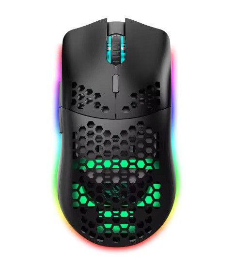 Беспроводная игровая мышь с боковыми кнопками SM600 с аккумулятором и подсветкой Black