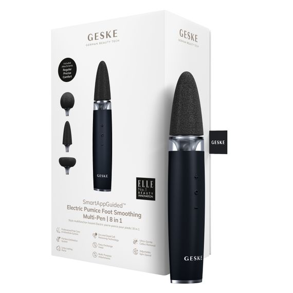 Шліфувальна пилка для стоп з додатковими насадками GESKE Electric Pumice Foot Smoothing Multi-Pen 8в1 black