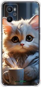 Чохол на Oppo A96 Білий кіт "5646sp-2598-2448"
