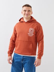 Худі з принтом чоловічий GENUA G01223-0001 L Теракотовий shop (2000999533730)